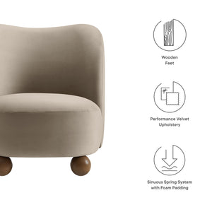Monroe Performance Velvet Accent Chair by Modway