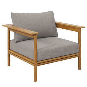 Wren Outdoor Patio Teak Wood Armchair Set of 2 by Modway