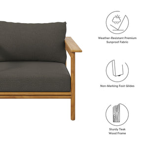 Wren Outdoor Patio Teak Wood Armchair by Modway