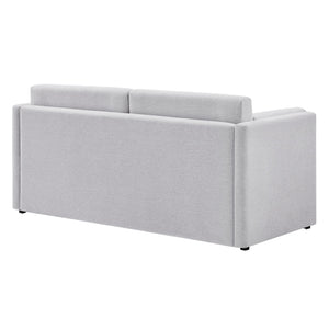 Linden Upholstered Heathered Chenille Small Sofa