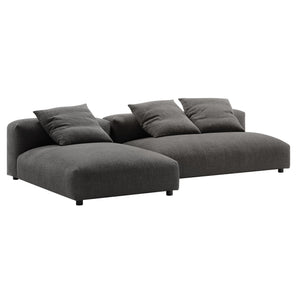 Solace 2-Piece Modular Upholstered Fabric Sectional Sofa with Chaise by Modway