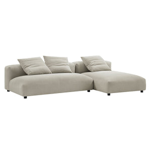 Solace 2-Piece Modular Upholstered Fabric Sectional Sofa with Chaise by Modway
