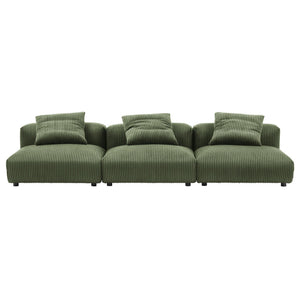 Solace 3-Piece Modular Corduroy Upholstered Sofa by Modway