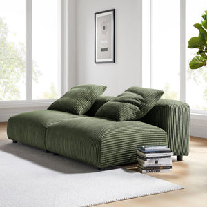 Solace 2-Piece Modular Corduroy Upholstered Sofa by Modway