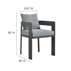 Tahoe 9-Piece Outdoor Patio Aluminum Dining Set by Modway