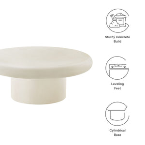 Argos Indoor-Outdoor Patio Concrete Round Coffee Table by Modway