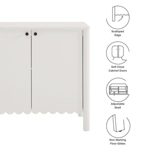 Emmeline 35" 2-Door Scalloped Sideboard Cabinet by Modway