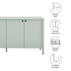 Emmeline 66" 4-Door Scalloped Sideboard Cabinet by Modway
