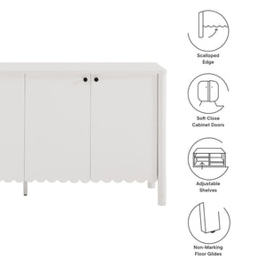 Emmeline 66" 4-Door Scalloped Sideboard Cabinet by Modway
