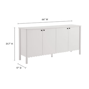 Emmeline 66" 4-Door Scalloped Sideboard Cabinet by Modway