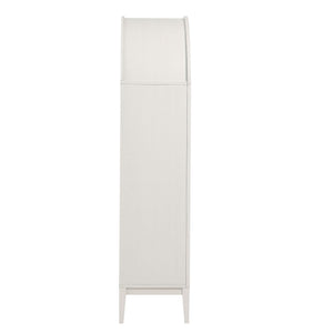 Nolan 1-Piece Wood Storage Cabinet with Arched Glass Doors