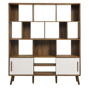 Transmit 59" Bookcase with Sliding Doors by Modway