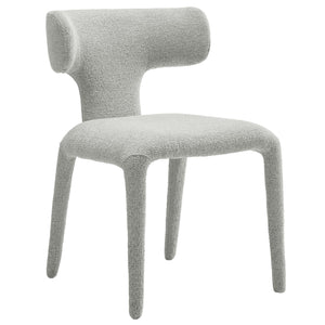 Stellan Curved Back Boucle Upholstered Dining Chair Set of 2