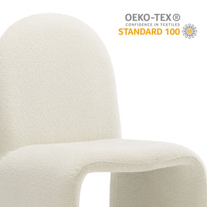 Junia Boucle Upholstered Armless Dining Chair by Modway