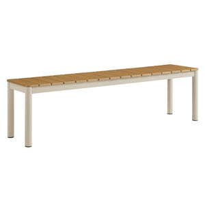 Finn Outdoor Patio Aluminum Bench Set of 2 by Modway