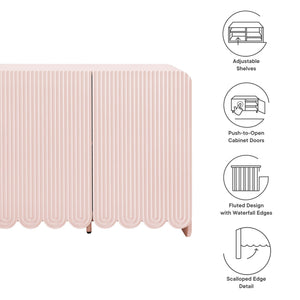 Dahlia Fluted and Scalloped Sideboard Storage Cabinet