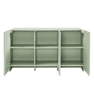 Dahlia Fluted and Scalloped Sideboard Storage Cabinet