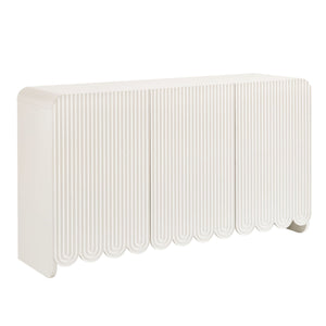 Dahlia Fluted and Scalloped Sideboard Storage Cabinet