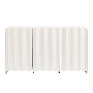 Dahlia Fluted and Scalloped Sideboard Storage Cabinet