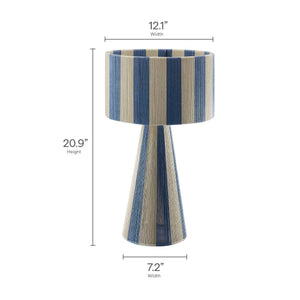 Renae Handwoven Cotton Thread Striped Table Lamp by Modway