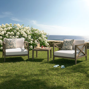 Northlake 3-Piece Outdoor Patio Teak Wood Furniture Set