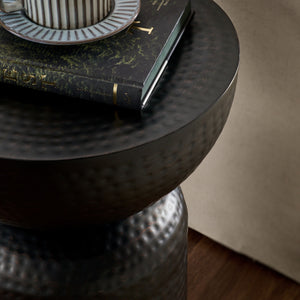 Mella Metal Hammered Side Table by Modway