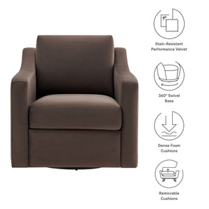 Liora Performance Velvet Swivel Armchair by Modway