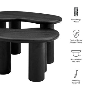 Hackney Mango Wood Nesting Coffee Table Set by Modway