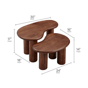 Hackney Mango Wood Nesting Coffee Table Set by Modway