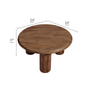 Mavina Round Mango Wood Coffee Table by Modway
