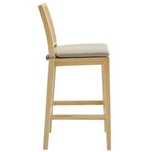 Ovard Wood and Rattan Counter Stool by Modway