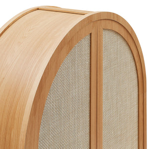 Calista 79" Tall Wide Rattan Arched Storage Cabinet by Modway