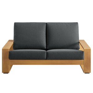 Lirienne Outdoor Patio Aluminum Faux Wood Loveseat by Modway