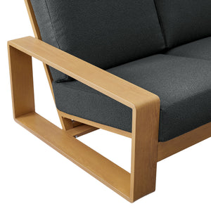Lirienne Outdoor Patio Aluminum Faux Wood Sofa by Modway