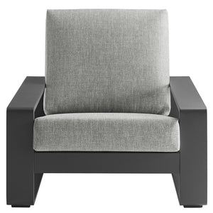 Lirienne Outdoor Patio Aluminum Faux Wood Armchairs Set of 2 by Modway