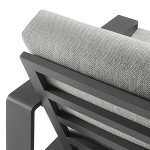 Lirienne Outdoor Patio Aluminum Faux Wood Armchairs Set of 2 by Modway