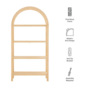Vexley 72 Inch Large Arched Bookshelf by Modway