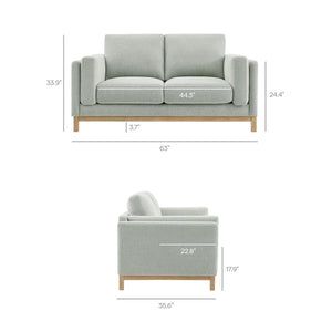 Roscoe 63 Inch Fabric Loveseat by Modway