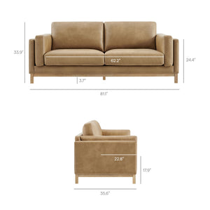 Roscoe 81 Inch Vegan Leather Sofa by Modway