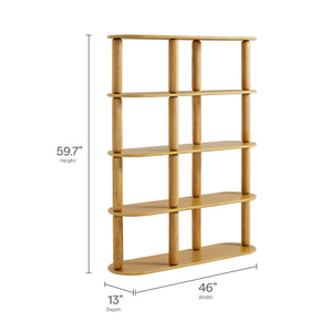 Arcus 4-Tier Oval Wood Bookshelf by Modway