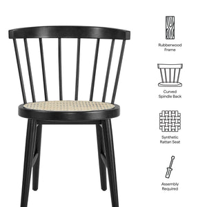 Lykke Curved Spindle Back Dining Chairs Set of 2 by Modway