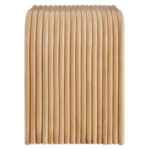Eve Curved Natural Rattan Side Table by Modway