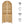 Jane 71 Inch Tall Arched Natural Rattan Bookshelf by Modway