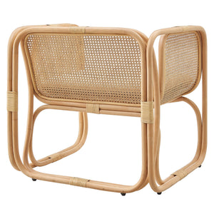 Ellis Natural Rattan Accent Armchair by Modway