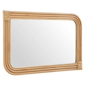 Corsica Curved Rectangle Rattan Wall Mirror by Modway