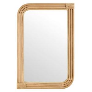 Corsica Curved Rectangle Rattan Wall Mirror by Modway