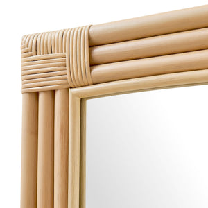 Corsica Curved Rectangle Rattan Wall Mirror by Modway