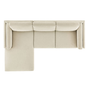 Roscoe Left-Facing Fabric Sectional Sofa with Chaise by Modway