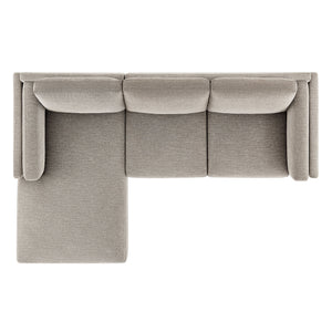 Roscoe Left-Facing Fabric Sectional Sofa with Chaise by Modway