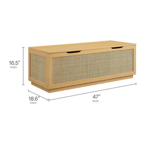 Soma 47" Rattan Storage Bench by Modway